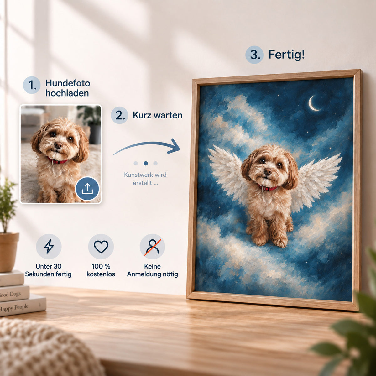 Kunstwerk aus einem Haustierfoto